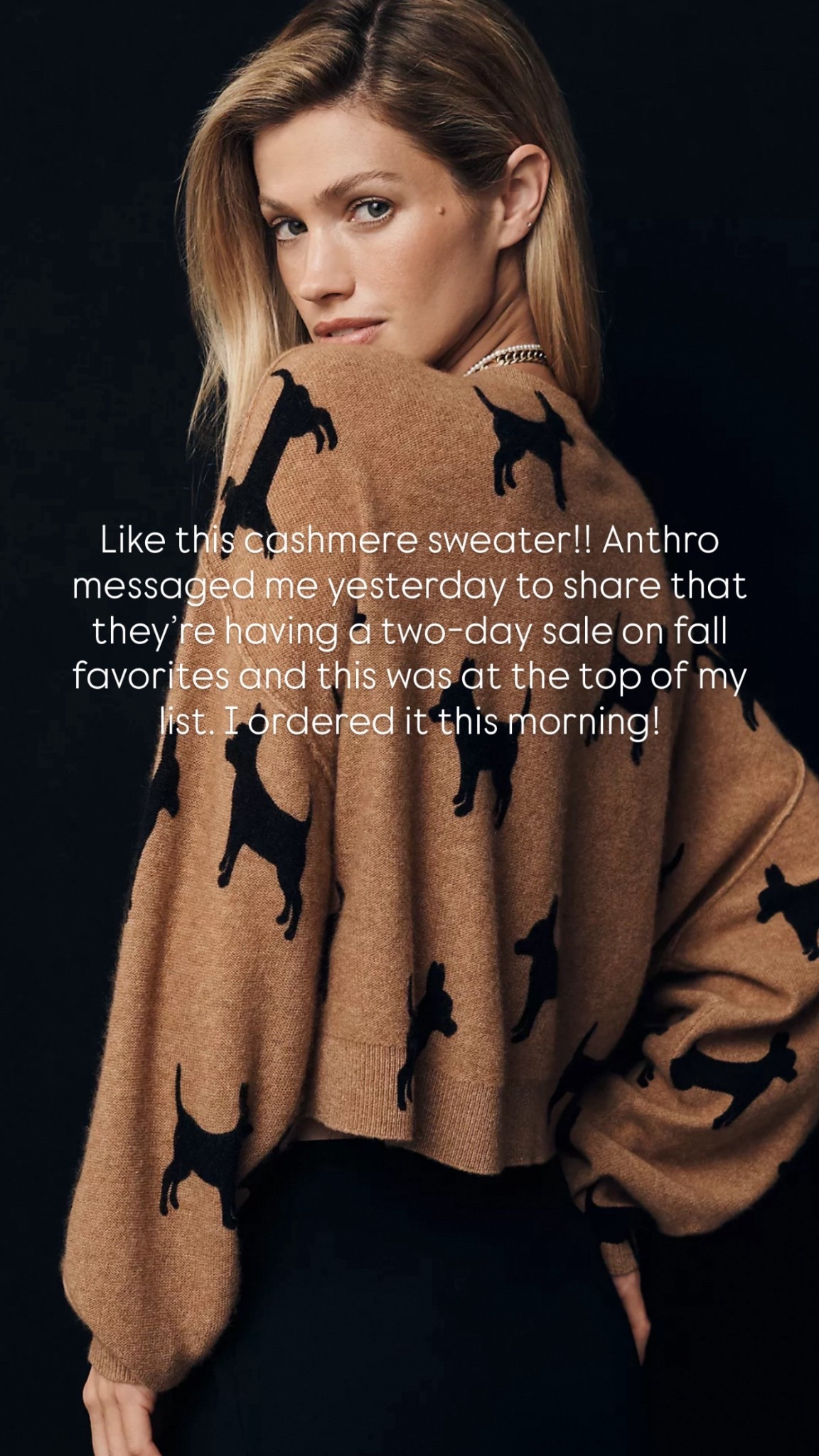 Love this Anthropologie cashmere sweater!! Anthro messaged me yesterday to share that they’re having a two-day sale on fall favorites and this was at the top of my list. I ordered it this morning!

#LTKSeasonal #LTKSaleAlert #LTKStyleTip