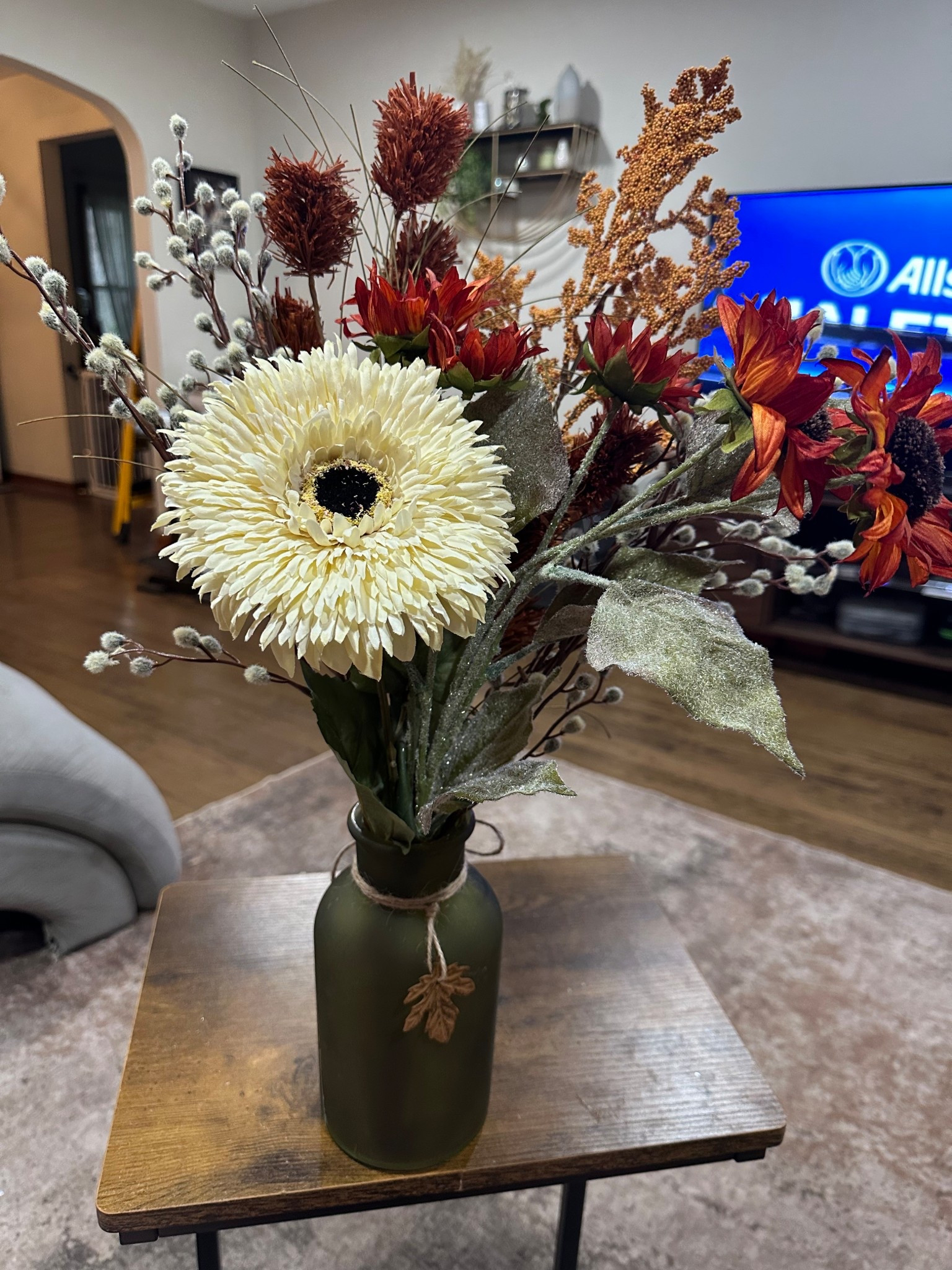🍂✨ Bringing cozy fall vibes indoors! I’m loving how this rustic green vase with a mix of cream, burnt orange, and earthy textures instantly warms up my space. Perfect for a side table or entryway touch of autumn charm.

Would you style this in your living room or dining space? 🍁

#FallDecor #CozyVibes


#LTKHome #LTKFallSale #LTKSeasonal