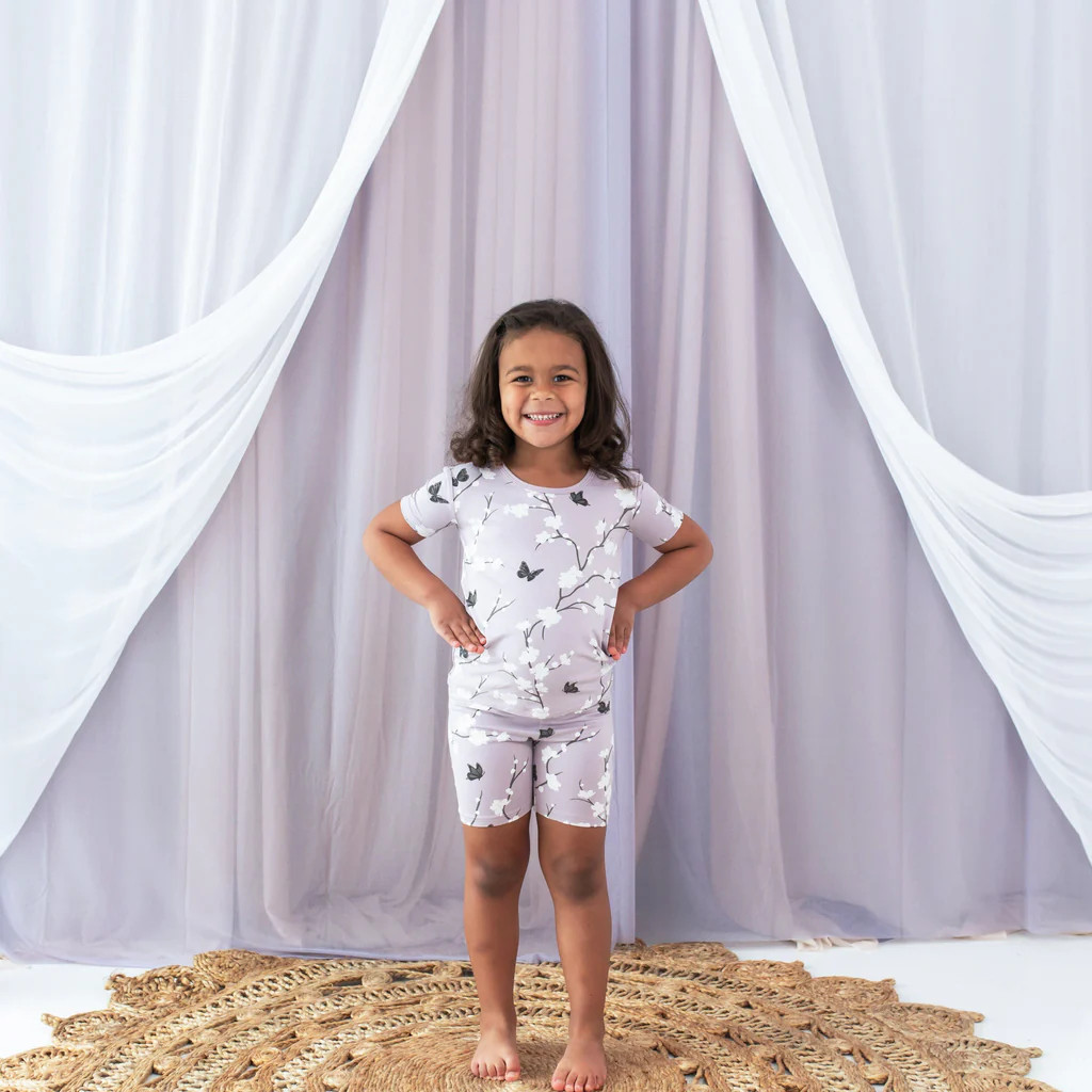Short Sleeve Pajamas in Cherry Blossom | Kyte Baby
