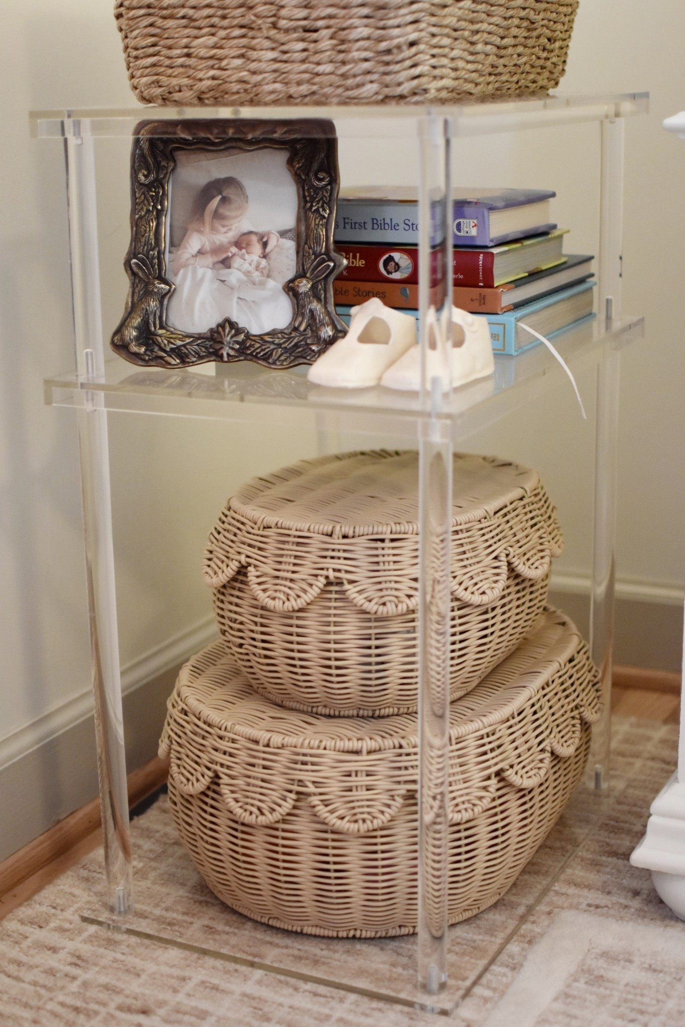 Precious stacking baskets in the nursery. Would be perfect for clothes, baby supplies, or toys!

#LTKmomlife #LTKBaby #LTKHome