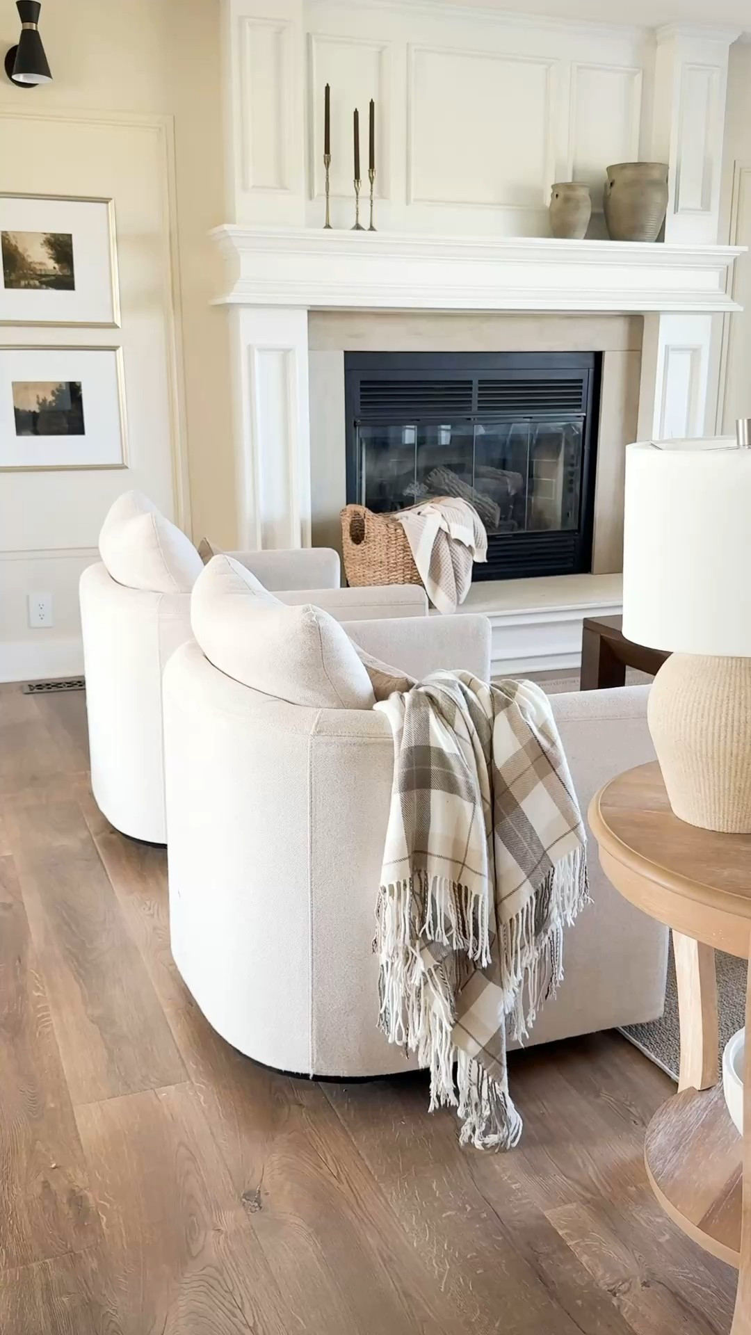 Love these accent chairs! Ours are the linen color but they are out of stock 😩 the white fabric is back in stock now!! 

Living room, accent chair, swivel chair, end table, coffee table, area rug, sofa, couch, home decor, wall frame, gallery wall 

#LTKHome #LTKFindsUnder100 #LTKSaleAlert