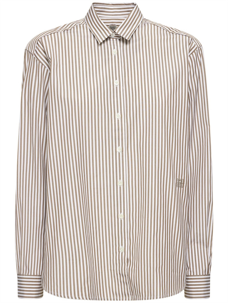 Signature striped cotton shirt - Toteme - Women | Luisaviaroma | Luisaviaroma