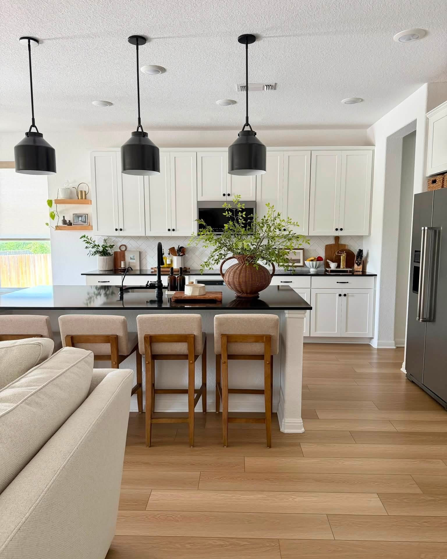I was craving a change in our kitchen + I’m loving these new bar stools 😍

They are the Brushed Light Brown-Flax color - so pretty!

Bar stools, kitchen island, kitchen styling, clean kitchen, kitchen chair and dining, nathan james, kitchen refresh, open concept home, affordable bar stools, kitchen design, kitchen accessories