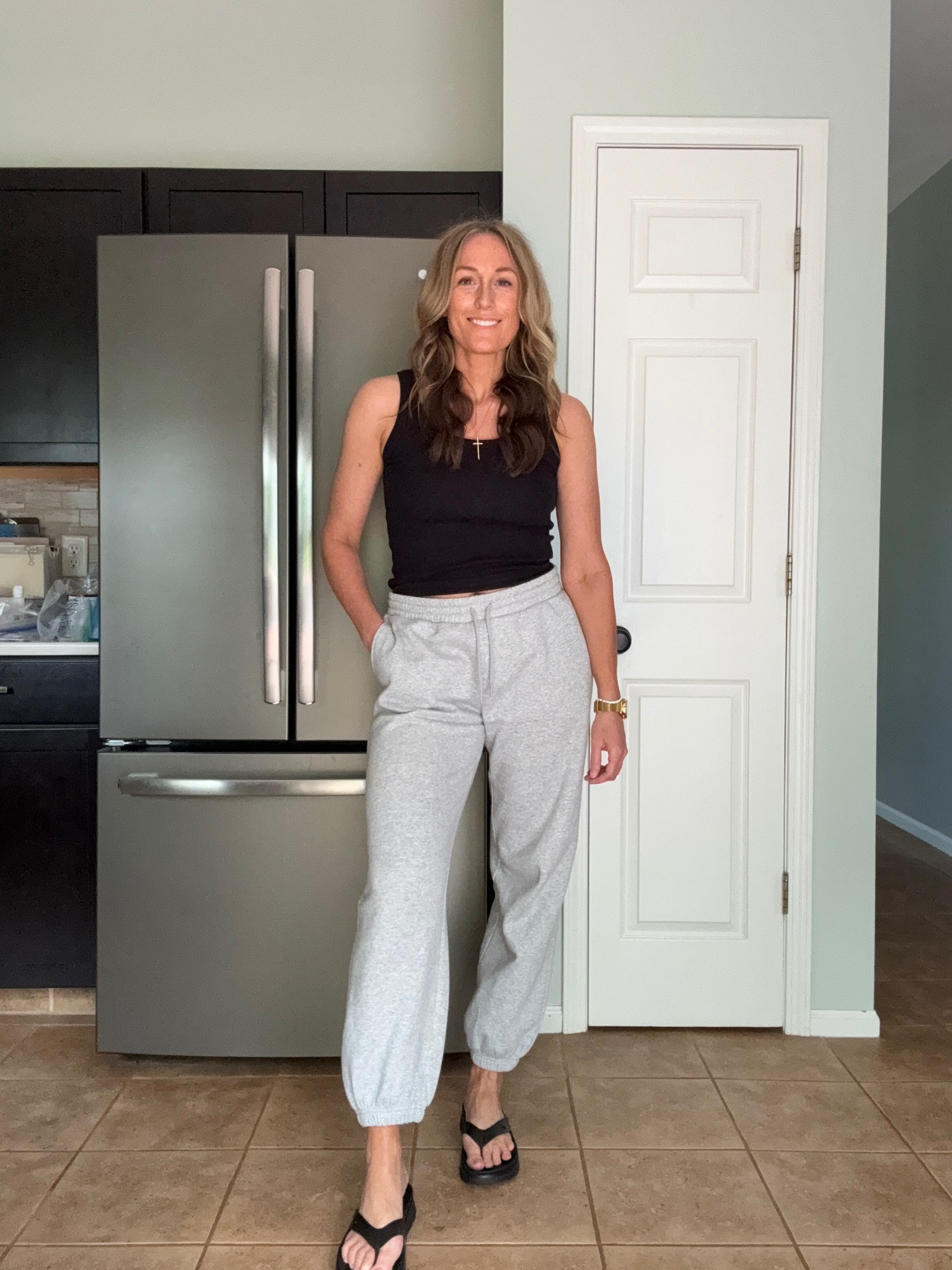 5/27/26 ✨ Tank is a small. Sweatpants are a medium.

Everyday outfits. Easy outfits. Easy outfit ideas. Neutral basics. Spring outfits. Spring outfit idea. Casual outfits. Basic mom outfit. Casual outfit idea. Casual outfit. Everyday outfit. Mom outfit. Street style. Casual mom outfit. Amazon fashion. Sports mom outfits. Sports mom outfit idea.

#LTKOver40 #LTKmomlife #LTKootd