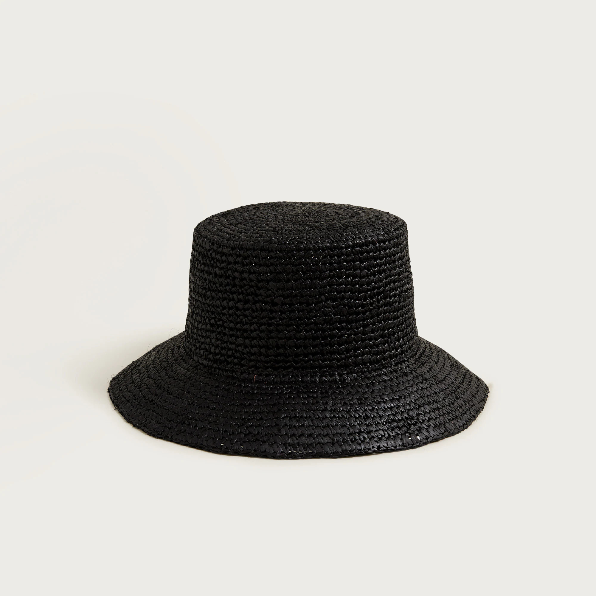 Wide-brim raffia bucket hat | J. Crew US
