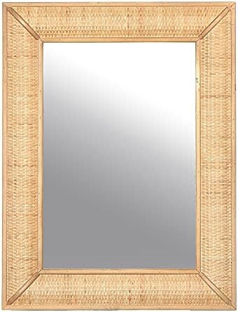 Creative Co-op EC0527 Rectangle Wall Rattan Detail, Natural Mirror | Amazon (US)