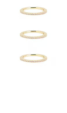 Luv AJ The Classic Pave Bands Set in Gold from Revolve.com | Revolve Clothing (Global)