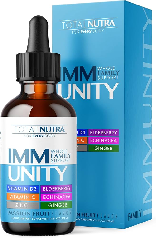 Total Immune 6-in-1 Liquid Multivitamin Supplement | 100% Daily Zinc, Vitamin D3, Vitamin C Immun... | Amazon (US)