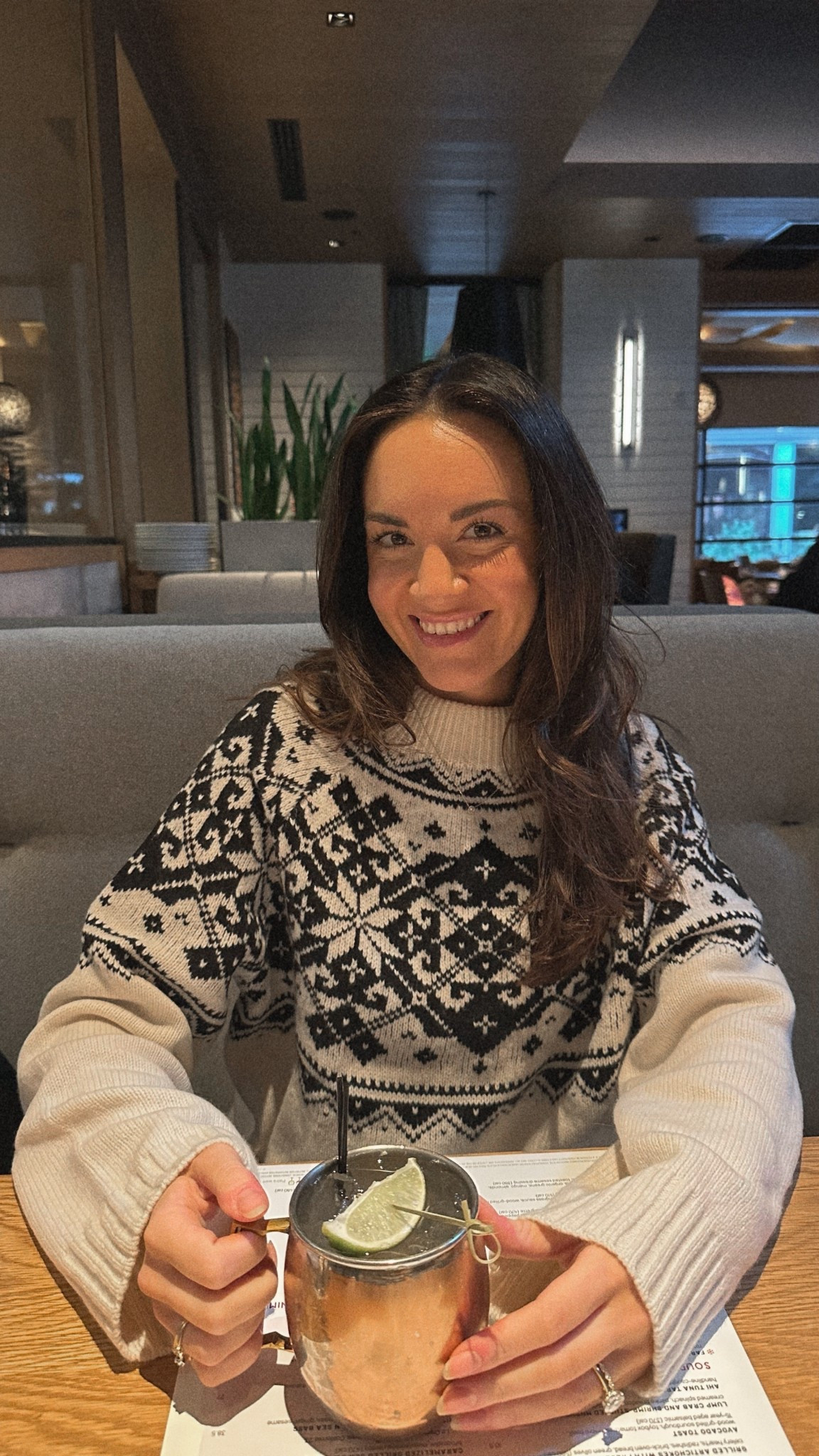 Size large in the sweater (only size they had when I ordered, could have done a small!)
25 short in jeans (should have done a 24)
Jacket small (sized up to put sweaters underneath) 

J.Crew. Abercrombie. Quince  

#LTKootd #LTKSaleAlert #LTKHoliday