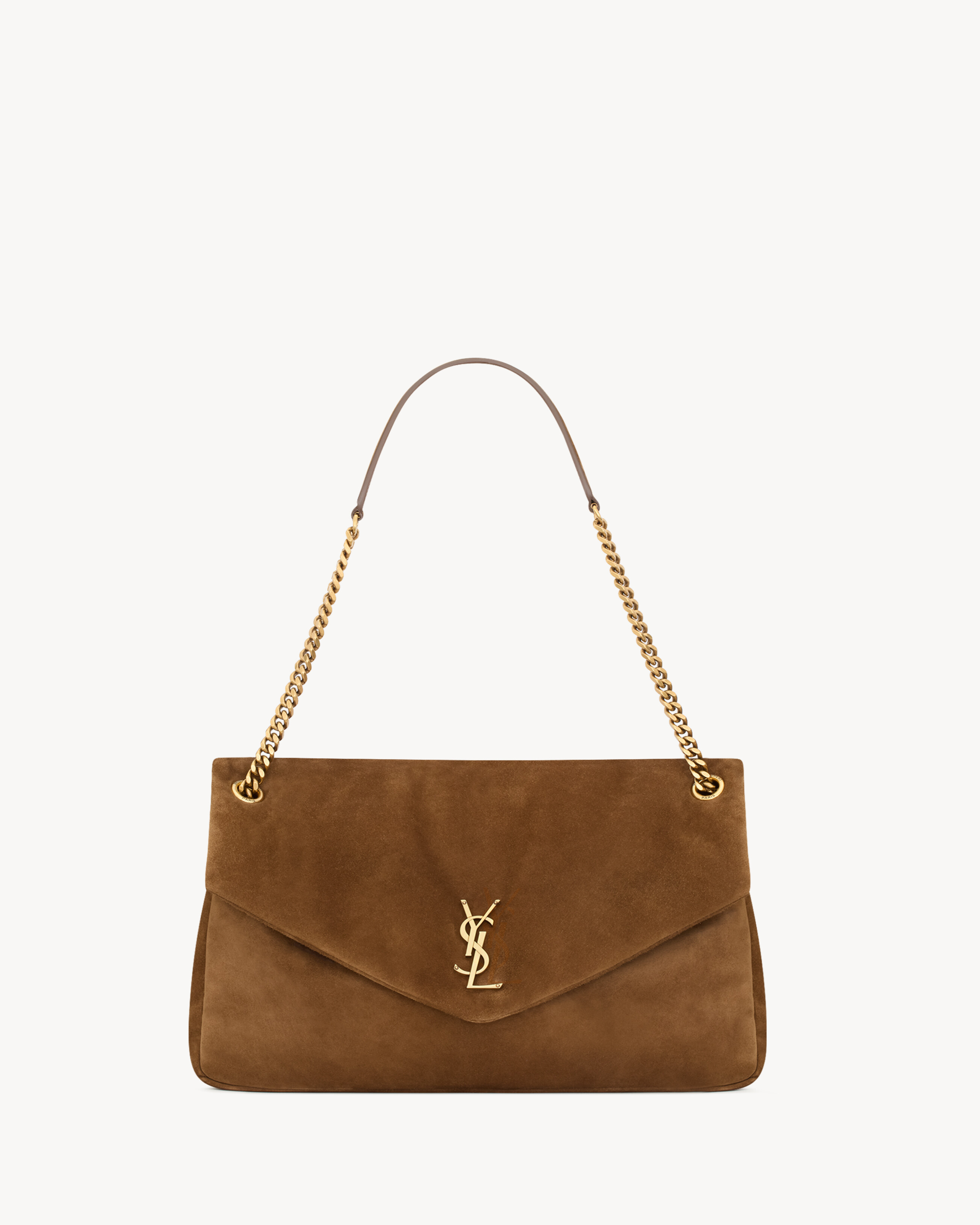 Saint Laurent Calypso Large In Suede - Amber - Women - One Size | Saint Laurent Inc. (Global)