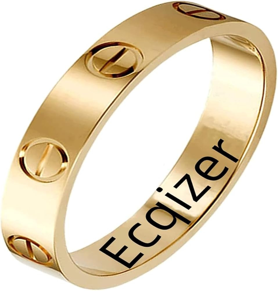 Love Rings Titanium Steel Promise Best Gifts for Men Women Girls Wedding Engagement Valentine's D... | Amazon (US)