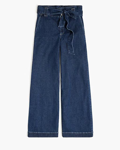 Wide-leg paper-bag denim trouser | J.Crew Factory
