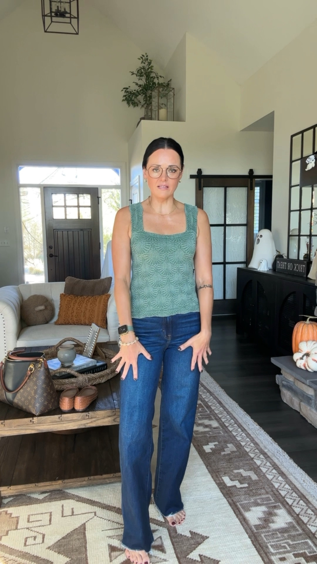 Affordable high waisted wide leg jeans and this elevated cami from Free people! My exact ballet flats are almost sold out but I linked some almost identical ones!! 
Jeans true to size: 25
Top XS/S 

#madewell #widelegjeans #bloomingdales #warbyparker #freepeople #fashionover40 #over40style #casualfalloutfit #affordabledenim #ontrenddenim 

#LTKSaleAlert #LTKOver40 #LTKStyleTip
