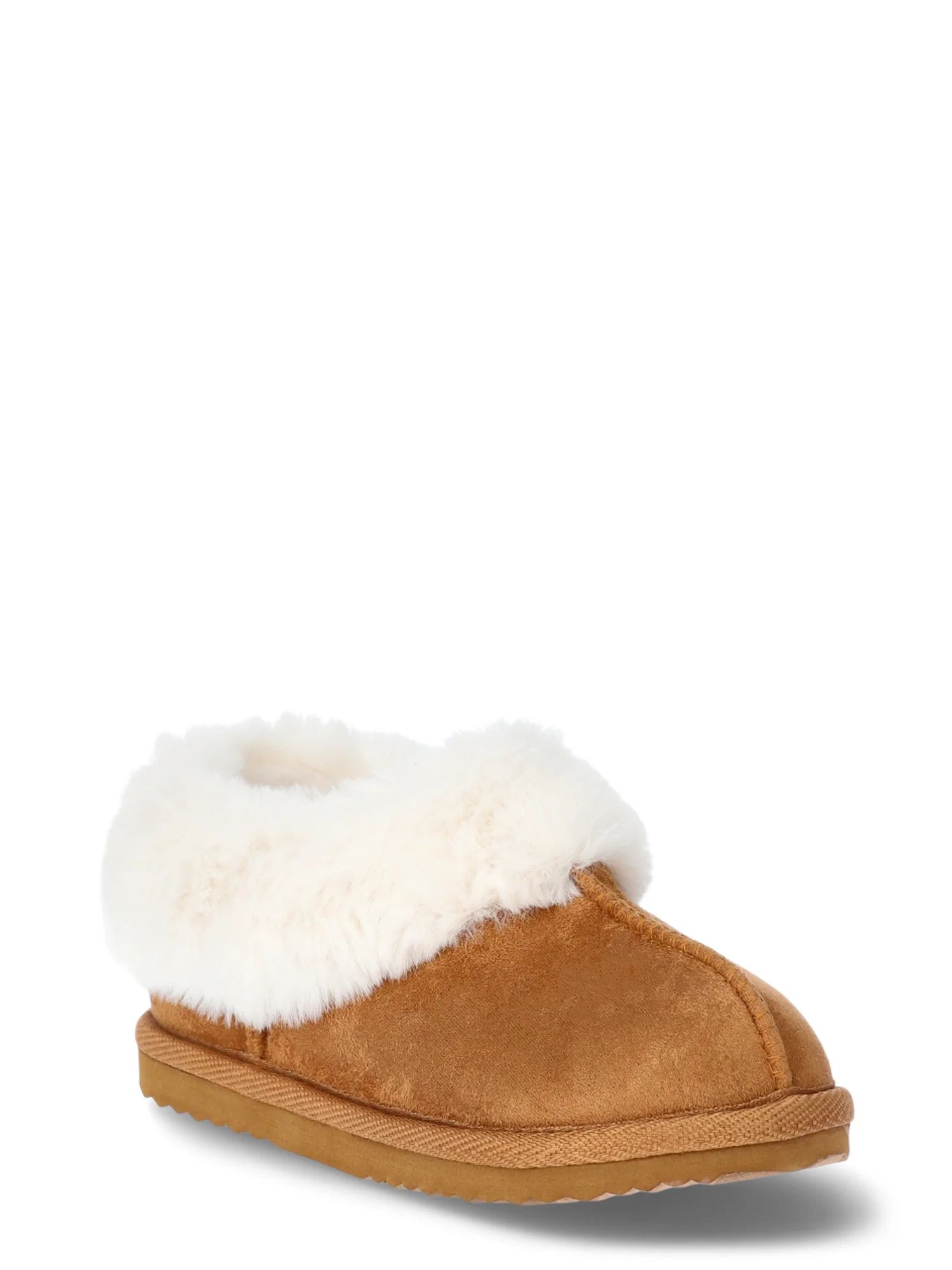 Wonder Nation Toddler Girl Fur Trim Slipper | Walmart (US)