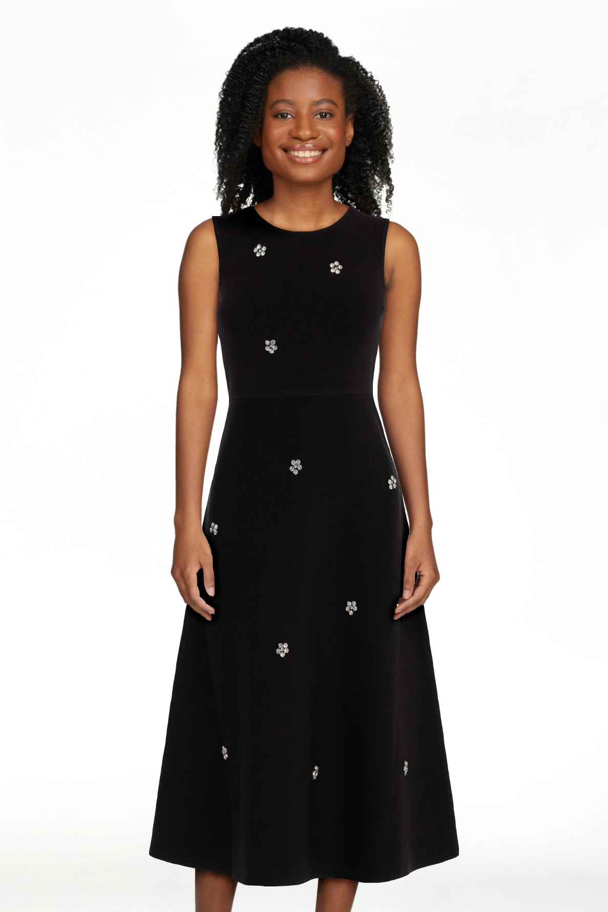 Free Assembly Women's and Women's Plus Beaded Sleeveless Midi Sweater Dress, Sizes, XS-4X | Walmart (US)