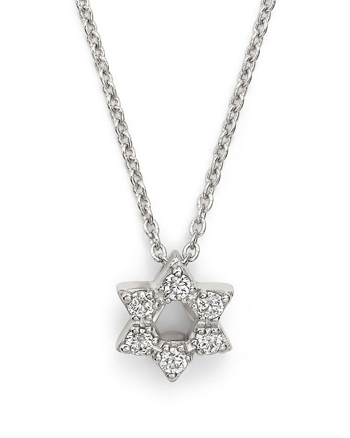 Roberto Coin 18K White Gold Star of David Pendant Necklace with Diamonds, 16" Back to Results -  ... | Bloomingdale's (US)