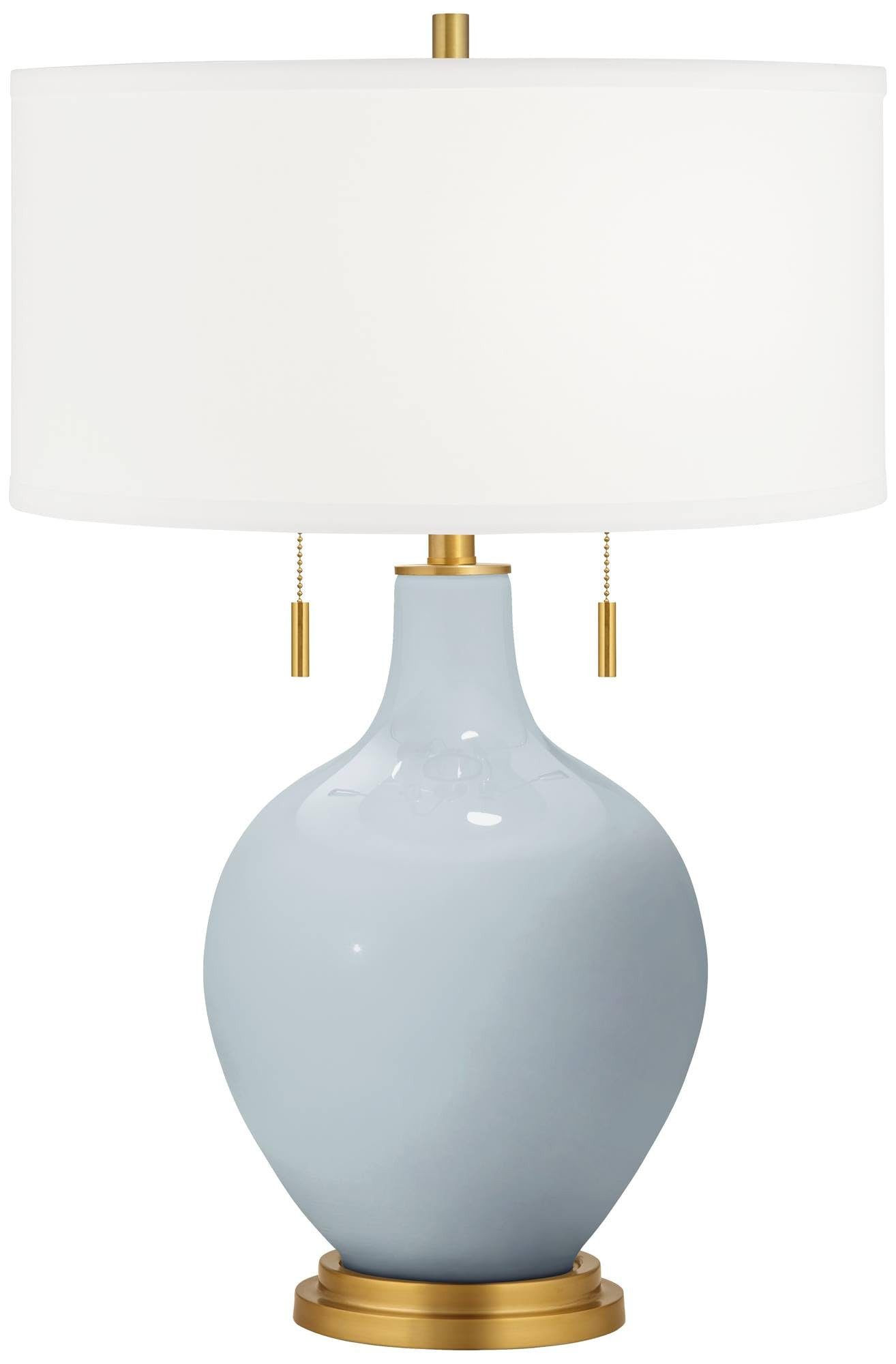 Color + Plus Toby 28" Tall Modern Glass Table Lamp Pull Chain Take Five Blue Gold Brass Finish Si... | Amazon (US)