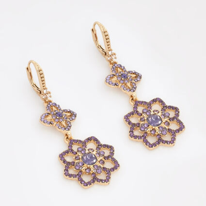 Gold Tone Diamanté Drop Earrings | TK Maxx