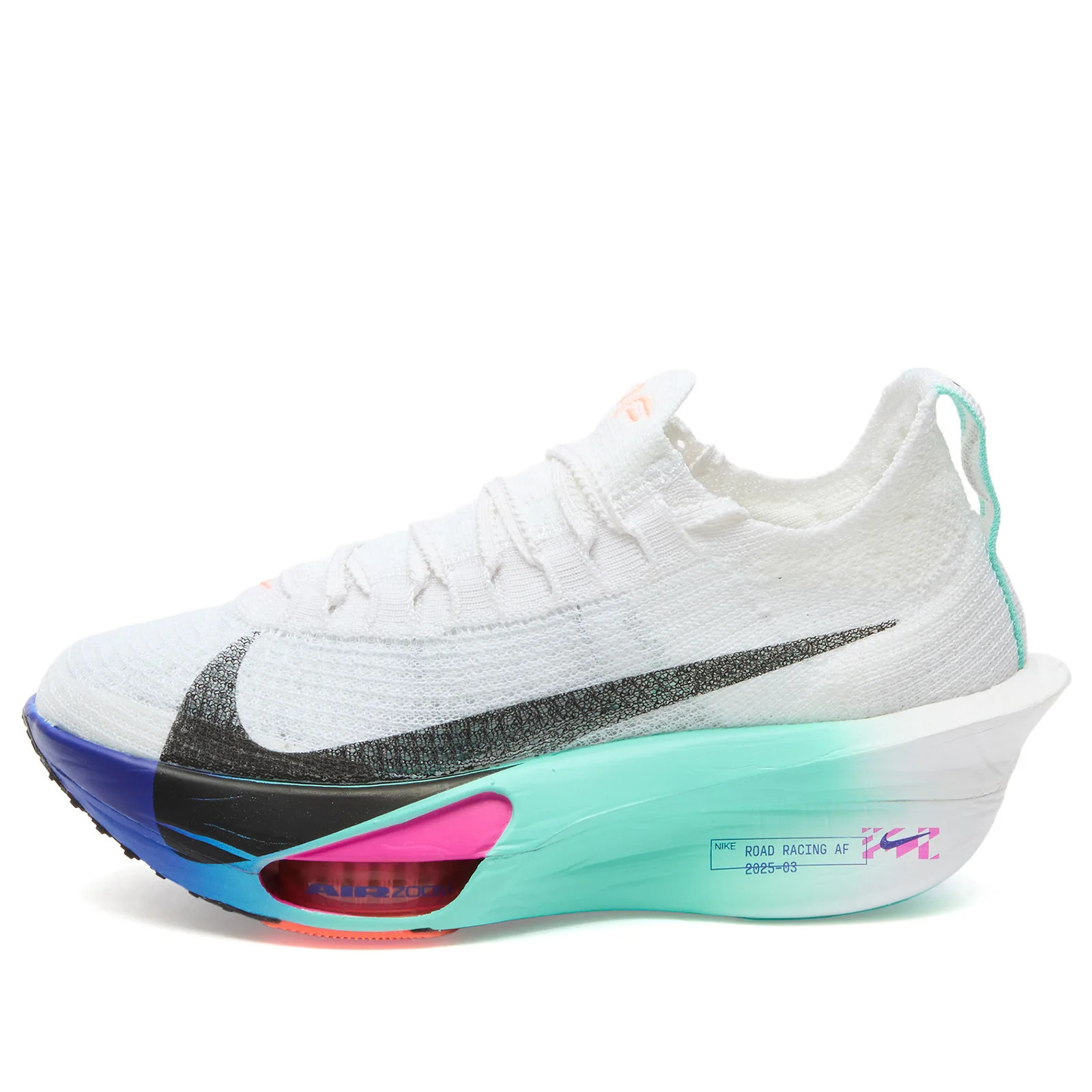 Nike Running Nike Alphafly 3 Sneaker in White/Black/Turquoise, Size UK 6.5 | END. Clothing