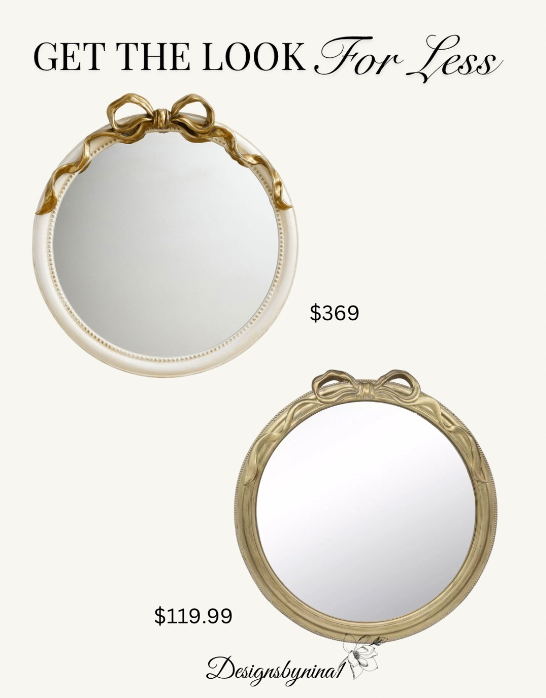 Get The Look for Less-Bow Round Mirror!

Home Decor | Wall Mirror | Wall Decor | Bedroom Decor 

#LTKHome #LTKFamily
