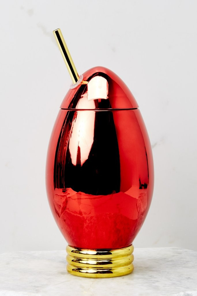 Holiday Spirits Shiny Red Light Cup | Red Dress 