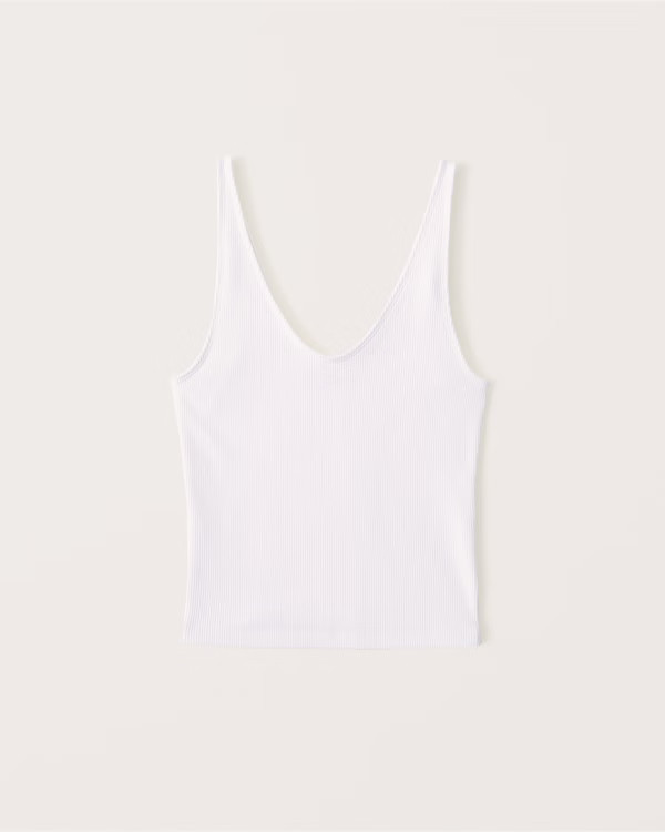Seamless Ribbed Scoopneck Tank | Abercrombie & Fitch (US)