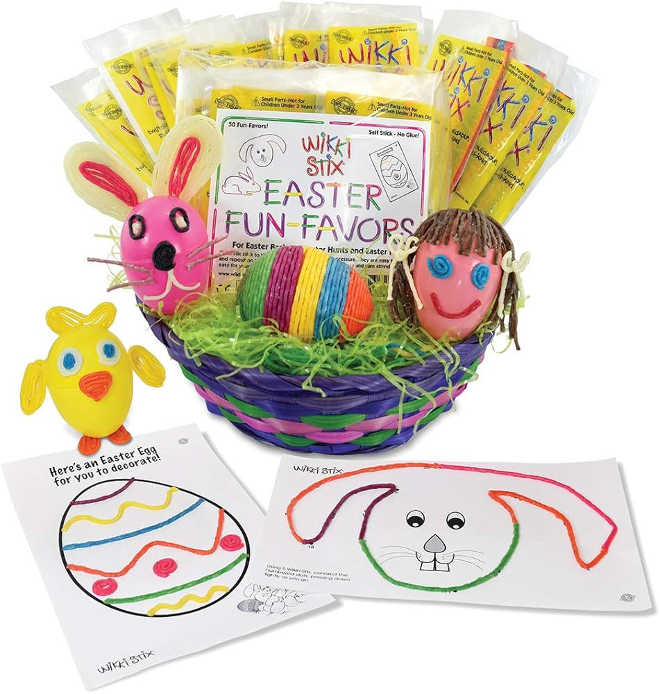 Wikki Stix Easter Fun Paks, 50 Fun paks with 8 and an Easter Activity Sheet, Made in The USA! | Amazon (US)