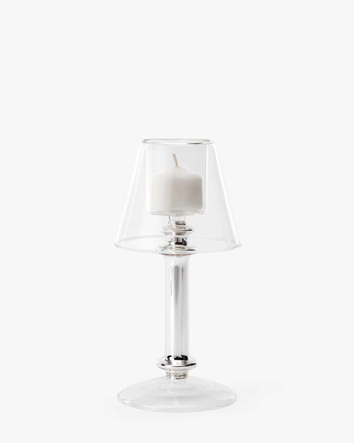 Neeva Glass & Silver Tealight Lamp | McGee & Co. (US)