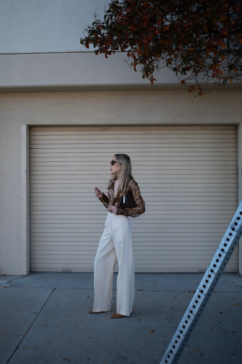 Leopard print and trousers #leopard #trouser #blouse #bottega #handbag 

 #LTKdayinmylife #LTKgrwm #LTKootd