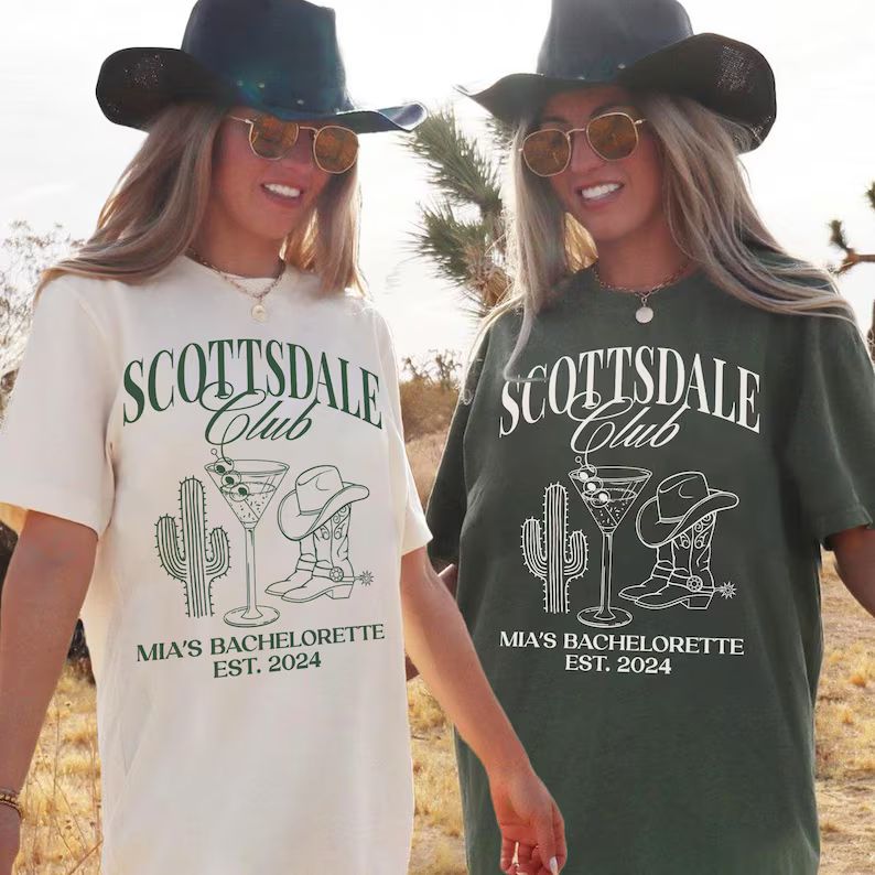 Scottsdale Bachelorette Shirts Scottsdale Bachelorette Party T Shirt Personalized Luxury Bachelor... | Etsy (US)