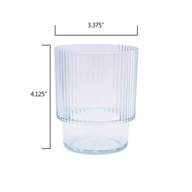 Better Homes & Gardens 14-Ounce Tritan Short Ribbed Tumbler, Clear | Walmart (US)