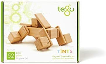 52 Piece Tegu Original Magnetic Wooden Block Set, Tints | Amazon (US)