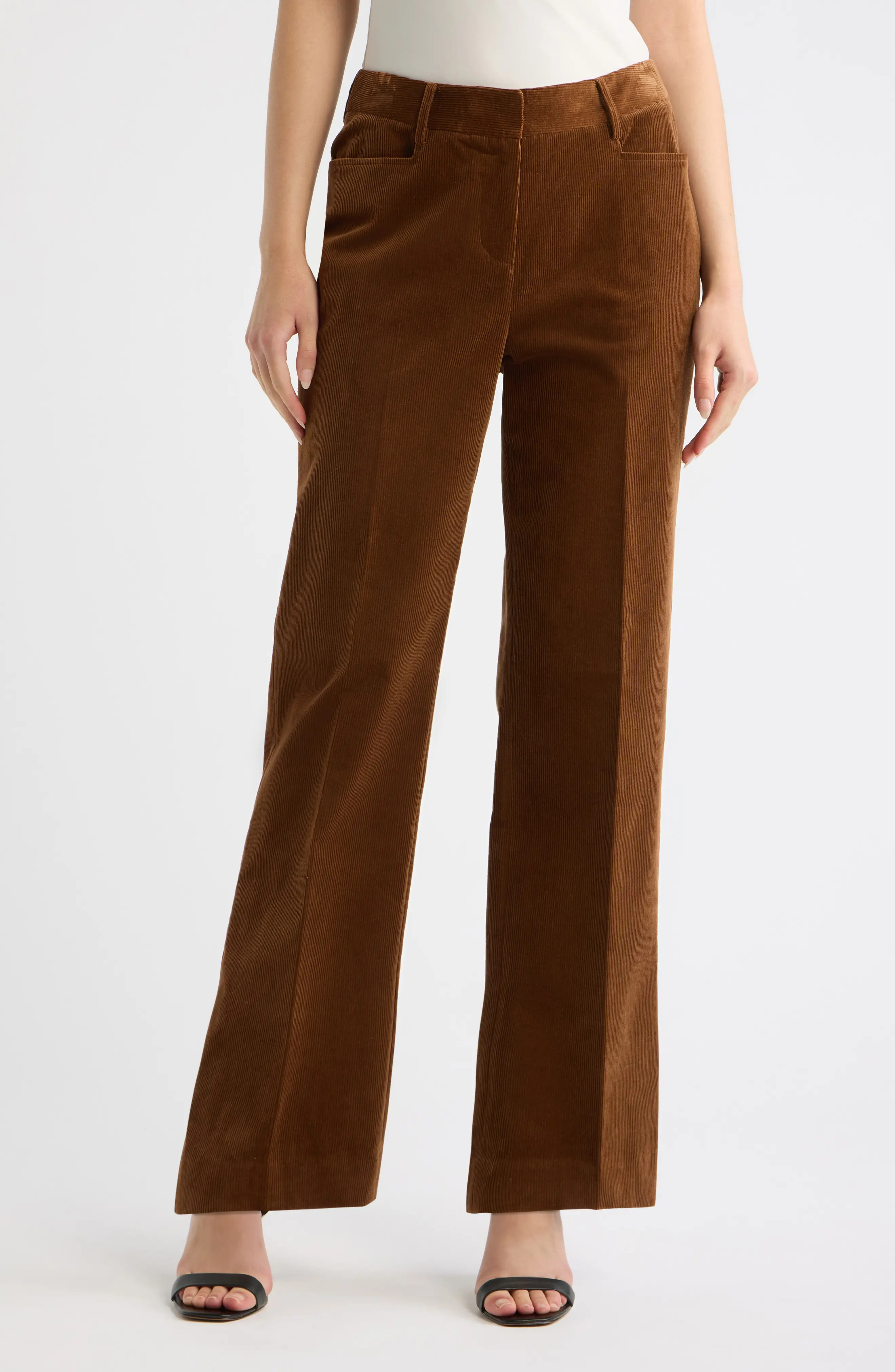 Tahari ASL Corduroy Flare Leg Pants (Women) | Nordstrom | Nordstrom
