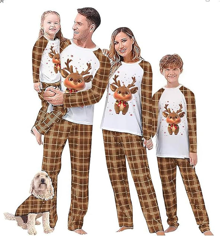 WephuPSho Christmas Family Matching Pajamas, Festive Xmas Jammies Sets for the Whole Family, Holi... | Amazon (US)