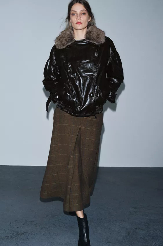 PLAID WOOL SKIRT ZW COLLECTION | Zara US