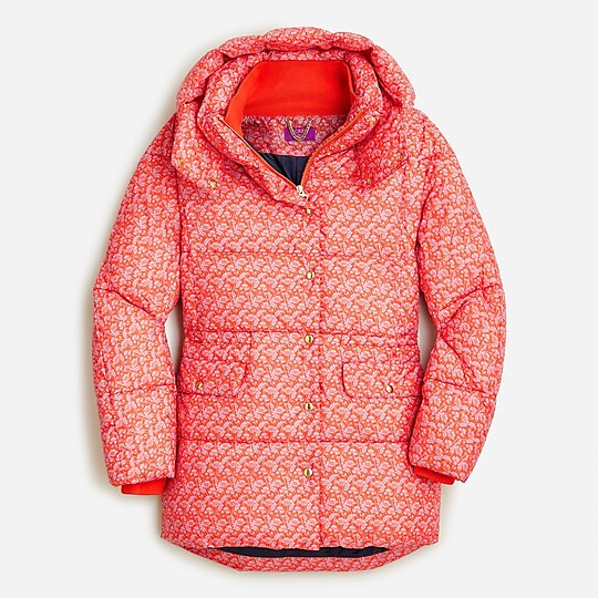 New chateau puffer coat in Liberty® Toutouayette fabric | J. Crew US