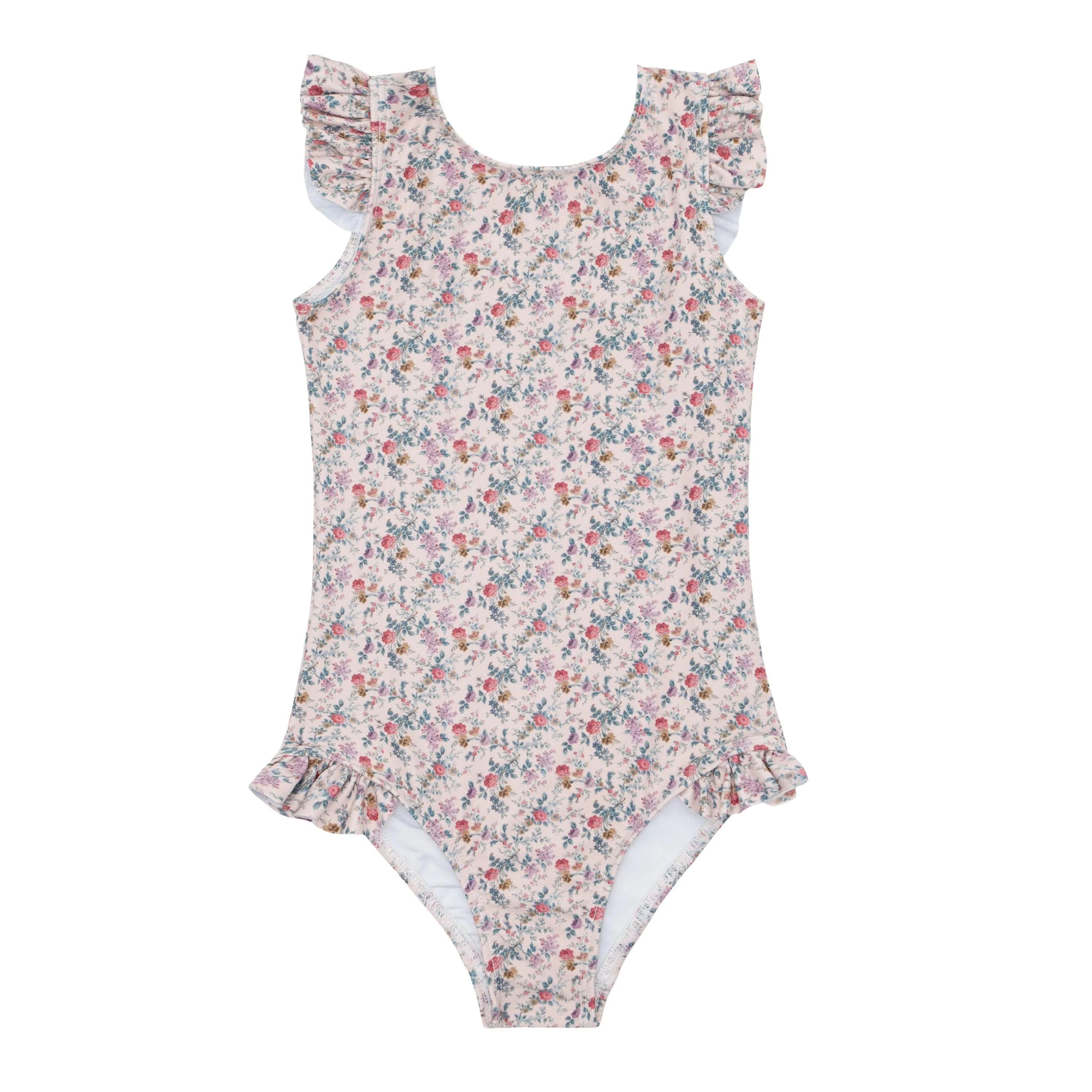 girls brock collection x minnow primrose ruffle sleeve rashguard one p | minnow