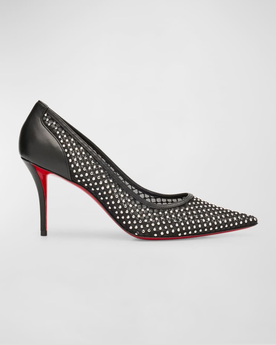 Christian Louboutin Apostropha Mesh Strass Red Sole Pumps | Neiman Marcus