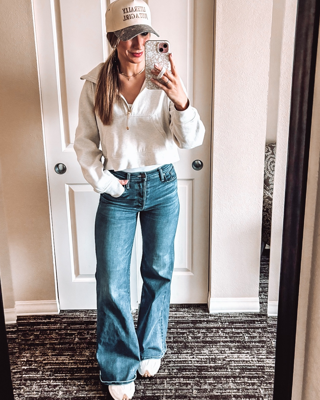 Volleyball watching look day #1. 

Spring outfit | sports mom | mother denim | lululemon sweatshirt 

#LTKootd #LTKSeasonal #LTKOver40