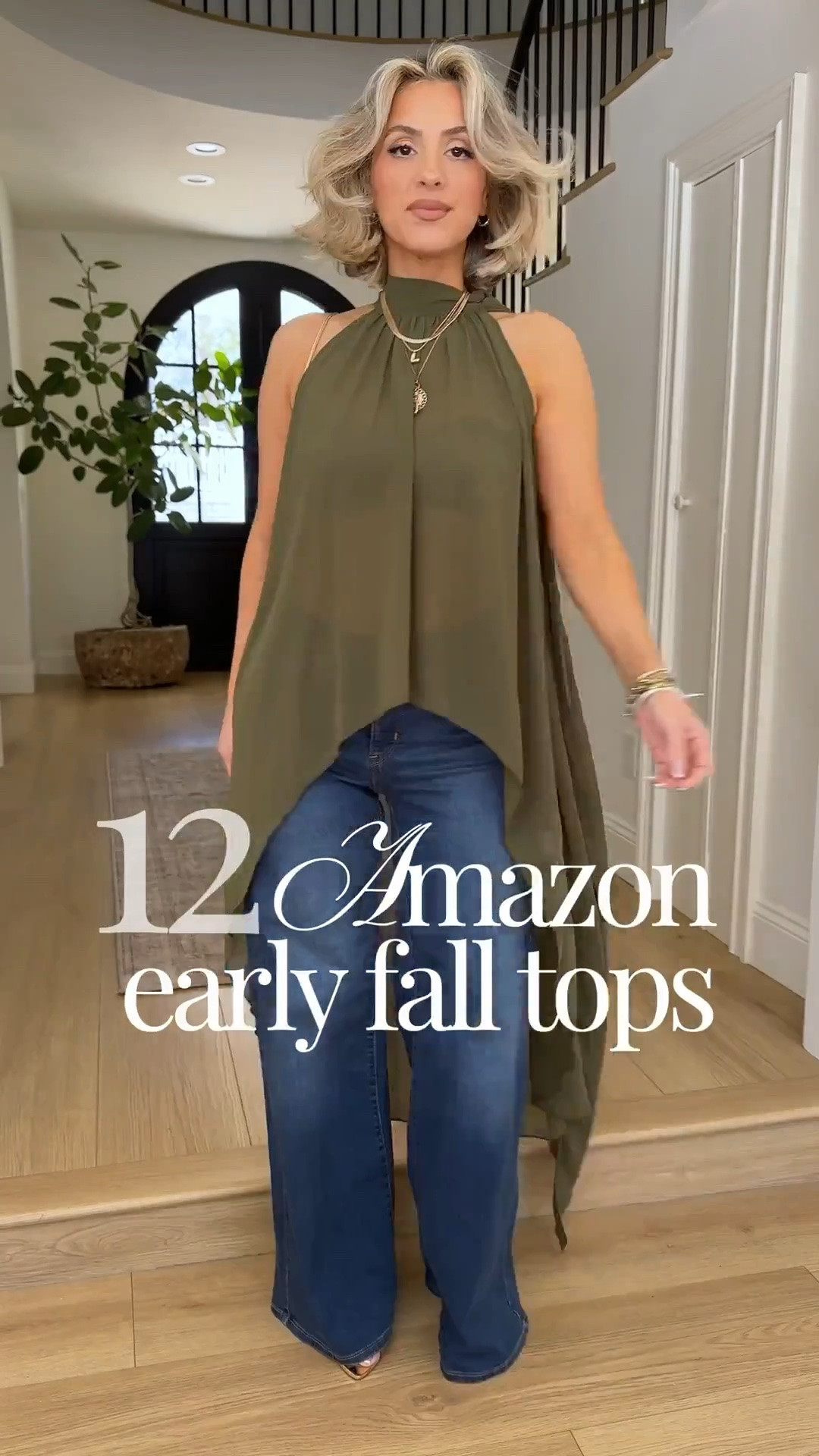 Amazon fall tops 😍 small in all tops | size 4 or 27 in jeans 

The top with the gold brooch is the sain silk cami and I pinned it with the brooch I have linked below.

These options are perfect for date night, brunch with the girls, easy way to instantly look and feel your best!

#LTKgrwm #LTKootd #LTKU