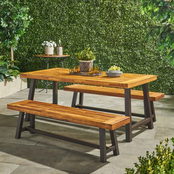 Bartlesville Rectangular 4 - Person 71'' Long Dining Set | Wayfair North America