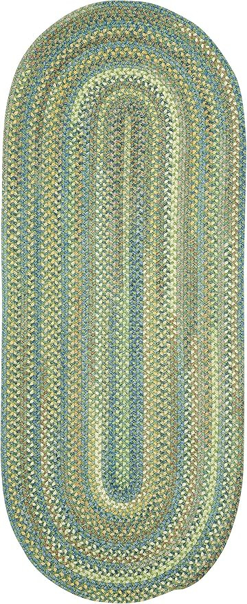 American Heritage Sage 2' 0" x 6' 0" Runner Oval Braided Rug | Amazon (US)