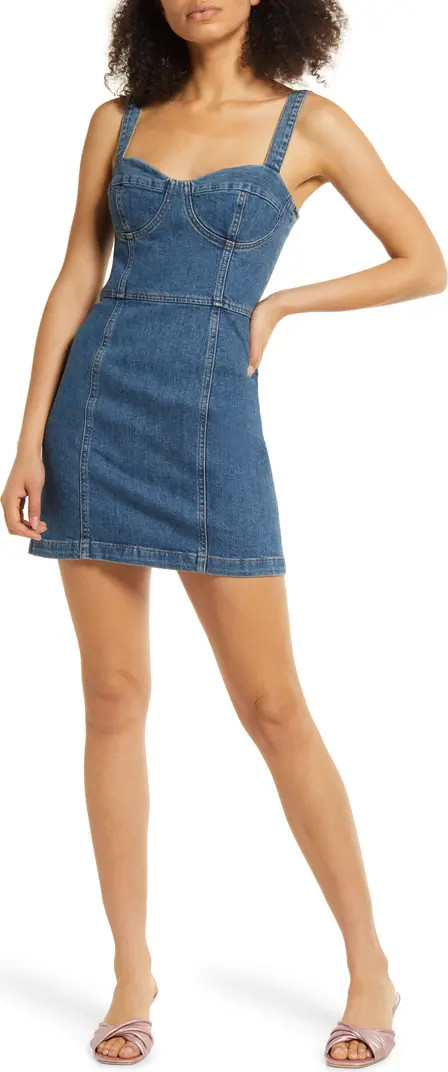Reformation Nikki Bustier Denim Minidress | Nordstrom | Nordstrom