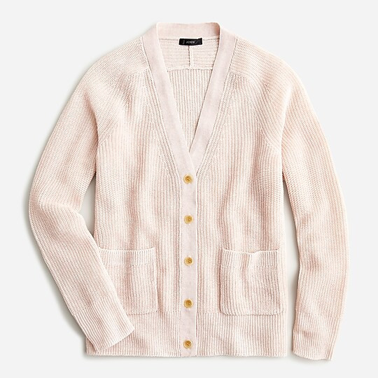 Relaxed cotton-linen cardigan sweater | J. Crew US