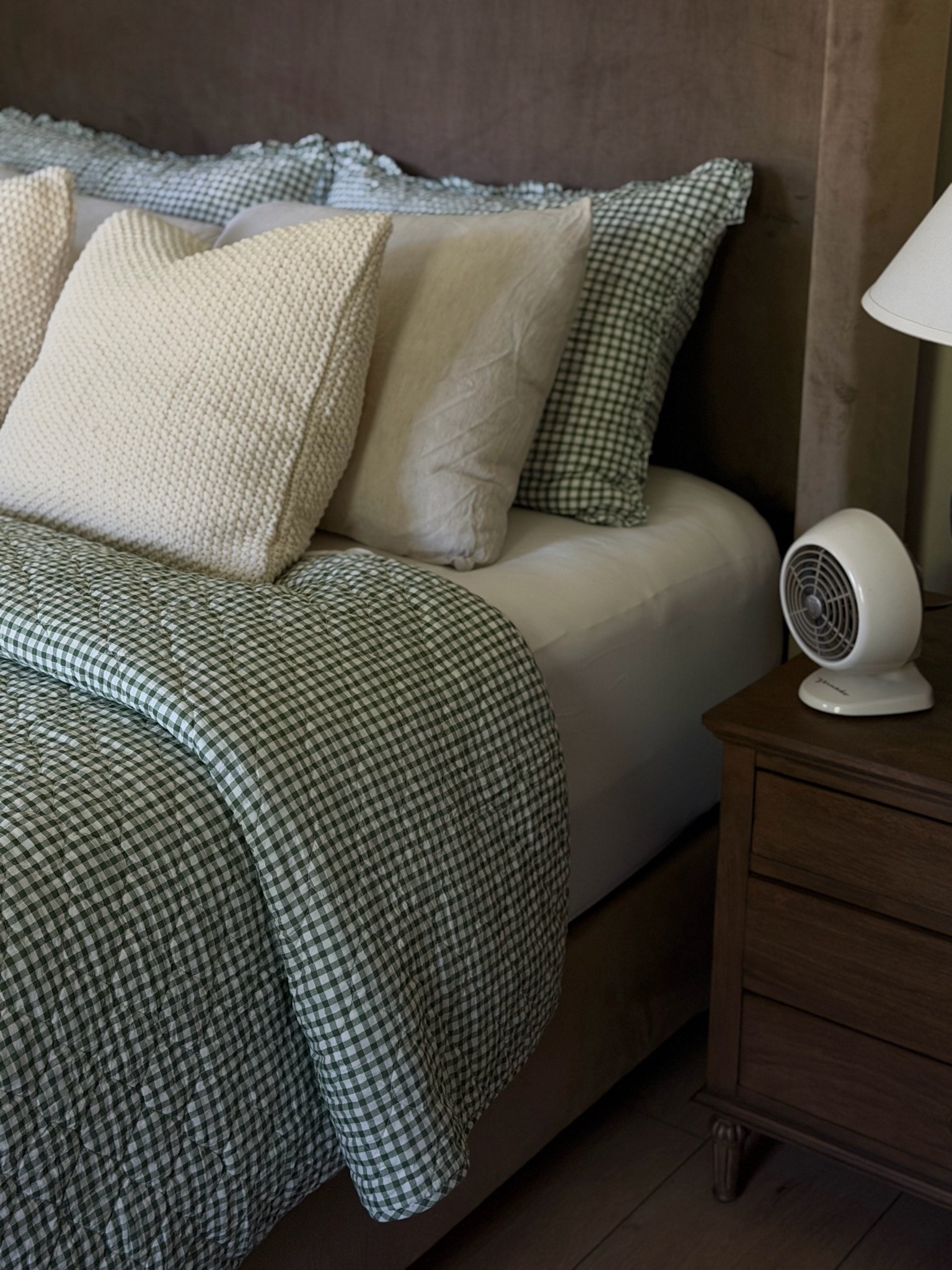 I love bedding that feels relaxed, comfortable, and easy to live with. This olive gingham quilt is 100% cotton, lightweight enough for summer, and gets even softer with every wash. The knit pillows add the perfect texture and make the whole bed feel so much more layered and cozy without needing a ton of extra styling. From now through 7/15, get up to 35% off select furniture, rugs & kitchenware online during The Home Depot’s Fourth of July savings event!
@HomeDepot #HomeDepotPartner #HomeDepotDecor
S3

#LTKSaleAlert #LTKHome