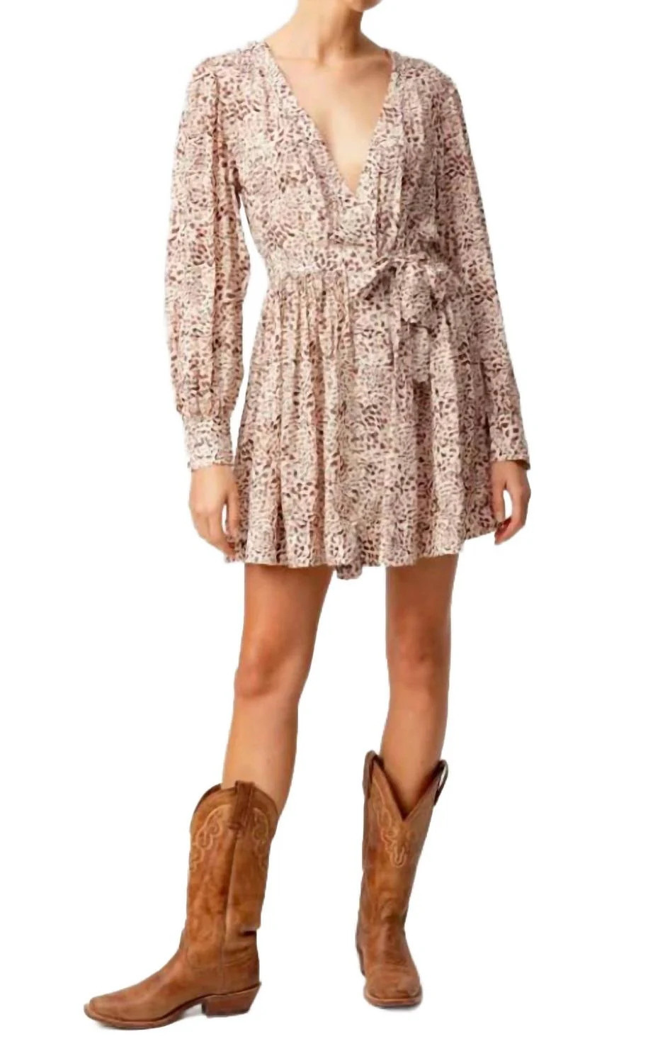 Print Flora Dress In Leopard | Shop Simon
