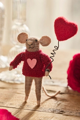 Heart Balloon Mouse Felt Critter | Anthropologie (US)