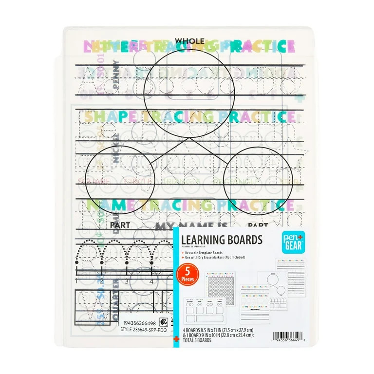Pen+Gear Learning Boards, 5 Pieces | Walmart (US)