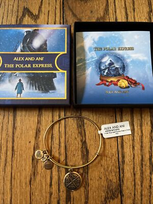NEW Alex and Ani POLAR EXPRESS POCKET WATCH Gold Charm Bangle Bracelet NWT & BOX  | eBay | eBay US