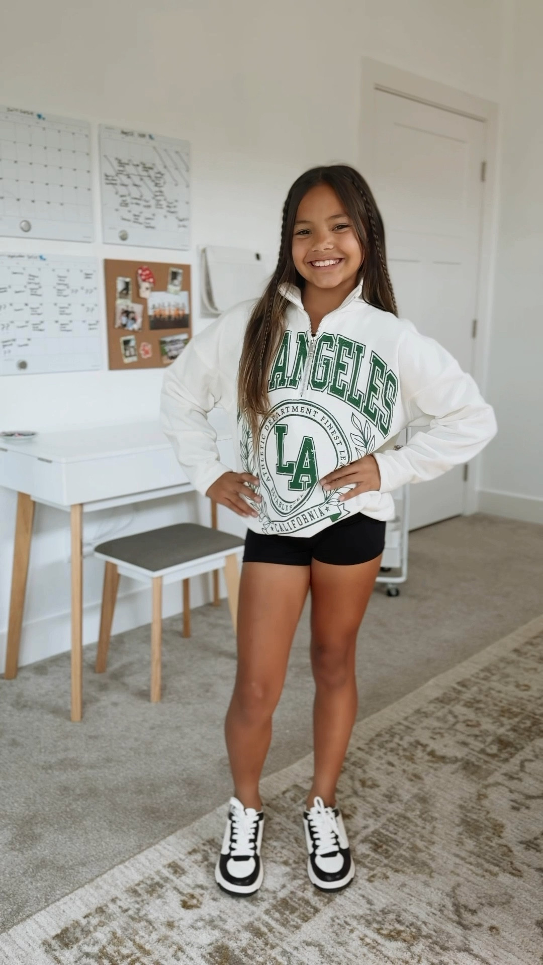 #WalmartPartner Mariah still thinks it’s cool to match me so I got her the same graphic sweatshirts that I bought at @walmart ! Mariah was so excited! They come in XXS (which is what she’s wearing) and is only $14.98!! 🙌🏽 She isn’t usually a huge fan of sweaters but she loves how soft this blue one is (she’s wearing a size 10/12! It also comes in pink and is so affordable!  Grab these before they sell out! Perfect for back to school!

@walmartfashion #walmartfashion 
Girls fashion - tween fashion - kids fashion 



#LTKKids #LTKBacktoSchool #LTKFindsUnder50